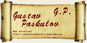 Gustav Paskulov vizit kartica